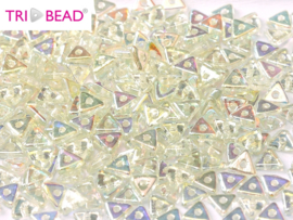 Tri-bead Crystal Green Rainbow, per 5 gram (±140 stuks)