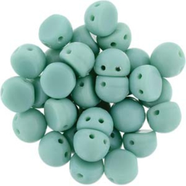 CAB07-63130 Czechmates Cabochon 7mm Opaque Turquoise, per 25 stuks