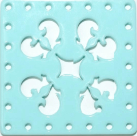 Bartel Cabochon Laser Cut Element 30x30mm Light Turquoise, €2,75/stuk