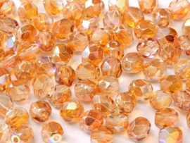 Fire polished 3mm Crystal Orange Rainbow, 100 of 50 stuks, vanaf