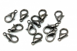 Karabijnslotje gunmetal 12mm x 6mm per 100 stuks