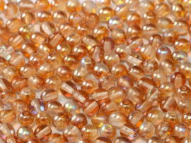 Tsjechisch/Czech rond 3mm Crystal Orange Rainbow, per 100 stuks