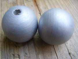 Houten kraal zilver 20 mm
