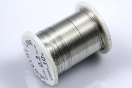 Wire 0,3mm Zilverkleur, per klosje van 10 meter