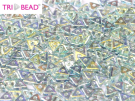 Tri-bead Crystal Blue Rainbow, per 5 gram (±140 stuks)