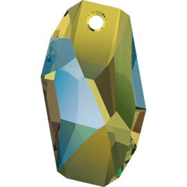 Swarovski #6673 Meteor Pendant 18mm Crystal Iridescent Green, per stuk