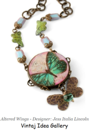 Vintaj Fairy Butterfly 33x18mm, per stuk
