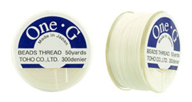 PT-50-01 TOHO One-G Thread 50 Yard White, per rol van 45 meter