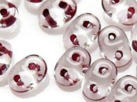 SuperDuo Crystal transp Red Dark Garnet Lined, 10g