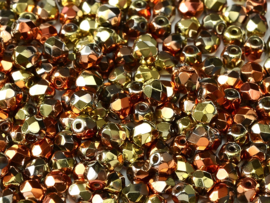 Fire polished 3mm Crystal California Gold Rush, 100 of 50 stuks, vanaf