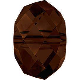 Swarovski #5040	Briolette Mocca 8x5,25mm, per 3 stuks