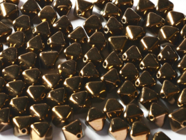 15x Czech Bicone 6mm Jet Bronze