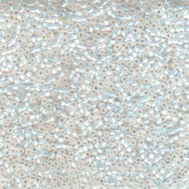 DBM0222 Miyuki Delica 10/0 White Opal AB, per 5 gram