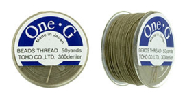 PT-50-20 TOHO One-G Thread 50 Yard Lt Khaki, per rol van 45 meter