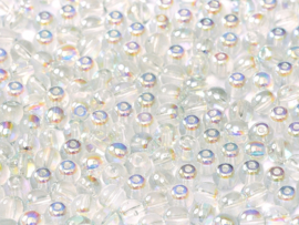 RB6-00030/98538 rond 6mm Crystal Blue Rainbow, per 30 stuks