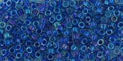 TT01-0189 TOHO Treasure #1 11/0 Inside-Color Luster Crystal/Caribbean Blue-Lined, per 5 gram
