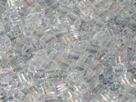 Miyuki Cube Beads 4mm Crystal AB 10g