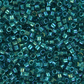 DB2380 Miyuki Delica 11/0 Fancy Lined Teal, per 1 gram