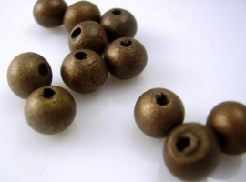 Houten kraal ibiza bruin 8mm per 10 stuks