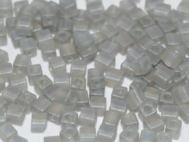 Miyuki Cube Beads 3mm Matted Transparant Taupe AB