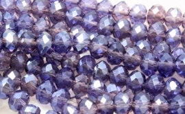 Kristal paars 6 bij 4mm per 10 stuks