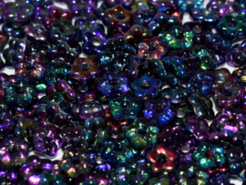 Flower Beads 5mm Crystal Magic Blue 25x