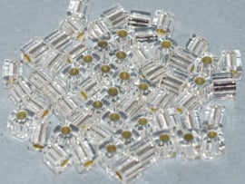 Miyuki Cube Beads 4mm  Silver Lined Crystal