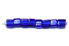 Miyuki Cube Beads 1,8mm Transparent Cobalt, per 10 gram