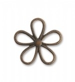 Vintaj Brass 24mm Beaded Flower, per stuk