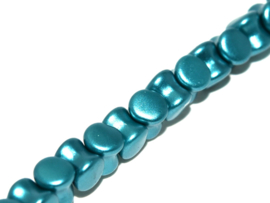 Diabolo  Beads Alabaster Pastel Emerald, per  streng van 50 stuks
