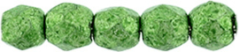 Firepolished 2mm ColorTrends: Saturated Metallic Kale, per 50 stuks
