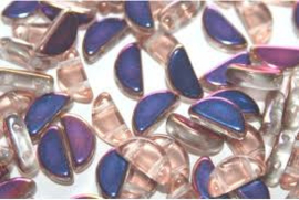 Semi Circle Beads Crystal Sliperit, per 10 stuks
