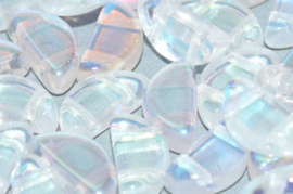 Semi Circle Beads Crystal AB, per 10 stuks