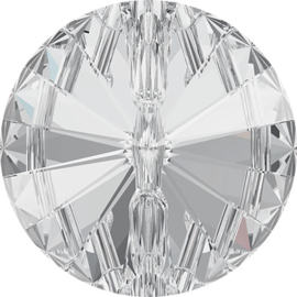 Swarovski #3015 Rivoli Button 12mm Crystal, per stuk