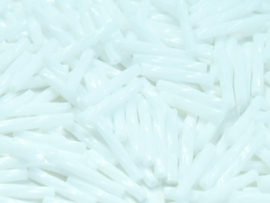 Miyuki Twisted Bugle Beads 2x12mm White Opaque
