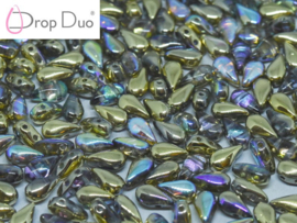 DropDuo 3x6mm Crystal Golden Rainbow, 50 stuks