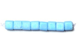 Miyuki Cube Beads 1,8mm Opaque Turquoise Blue Matted AB, per 10 gram