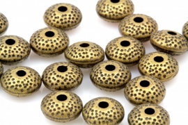 Bronskleurige disckraal zware kwaliteit 8.5 mm en 5mm dik per 10 stuks