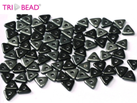 Tri-bead Jet Vacuum Hematite, per 5 gram (±140 stuks)