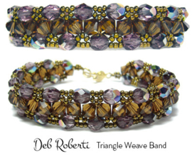 Deb Roberti armband 'Triangle Weave', met 1-hole kralen