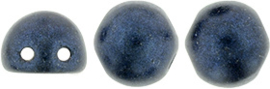 CAB07-79032MJT CzechMates Cabochon 7mm Metallic Suede Dark Blue, per 25 stuks