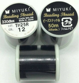 Miyuki Rijggaren 0,2mm Zwart, 50m, per stuk