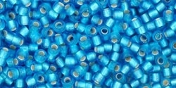 TR-11-0023BF TOHO Silver-Lined Frosted Dark Aquamarine, per 10 gram