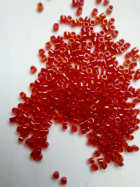 DB2374 Miyuki Delica 11/0 Fancy Lined Scarlet, per 1 gram