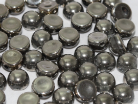 2-Hole Cabochon 6mm Crystal Argentic Full