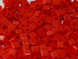 Miyuki Cube Beads 4mm Opaque Red