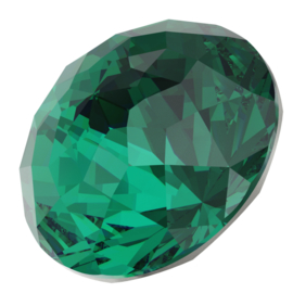 Swarovski #1400 Dome 12mm Emerald, foiled, per stuk