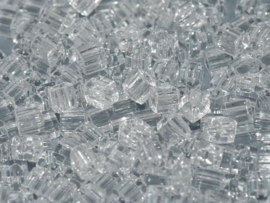 Miyuki Cube Beads 4mm Crystal 10g