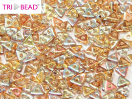 Tri-bead Crystal Brown Rainbow, per 5 gram (±140 stuks)