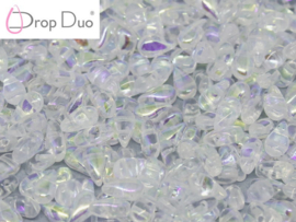 DropDuo 3x6mm Crystal AB, 50 stuks
